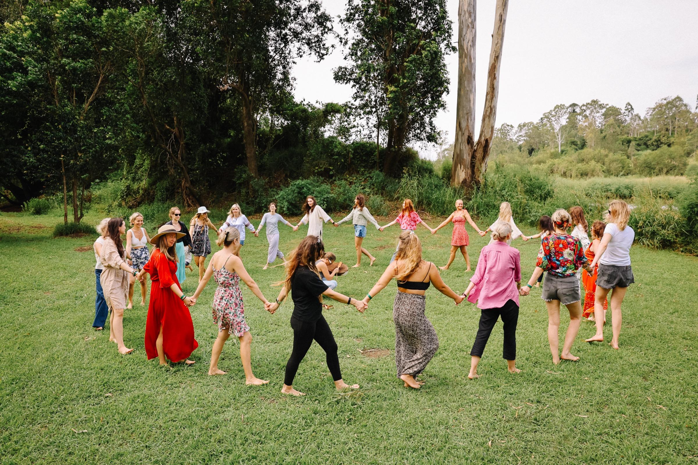 Community gathering at the Cyrillica open air